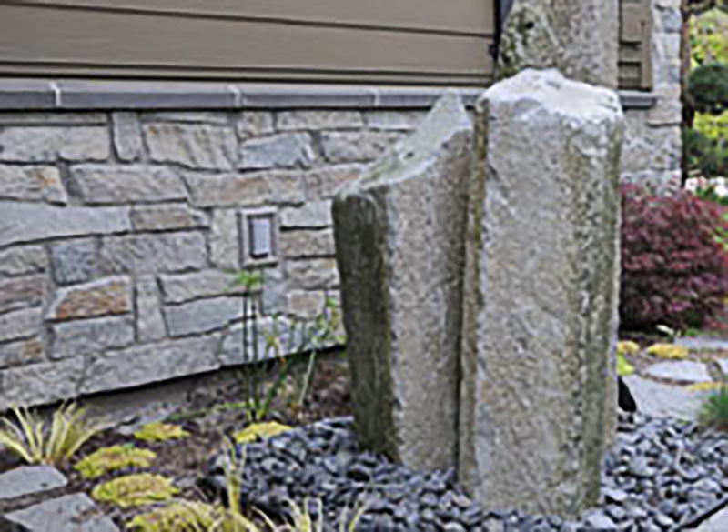 Basalt columns made up of quarried British Columbia stone