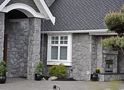 House made out of natural Basalt stones