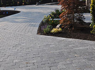 Driveway built with Old World natural stone pavers