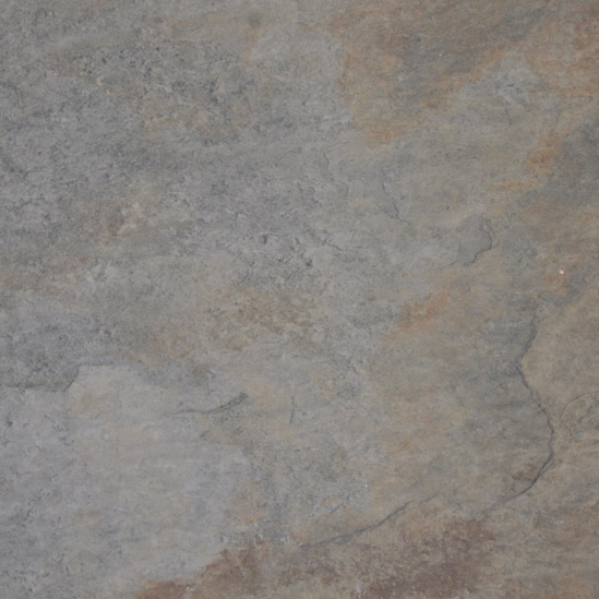 Porcelain stair tread in durban slate style