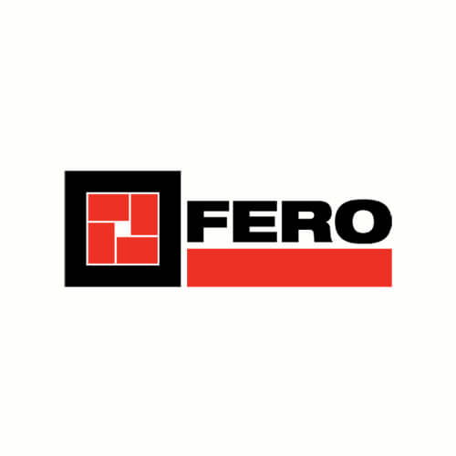 Black & red FERO logo on a white background