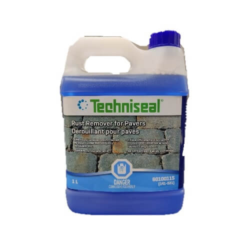 1L bottle of Techniseal rust remover for pavers